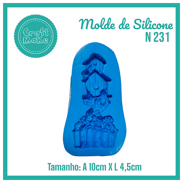 Molde de Silicone 231 -  Casinha de Passarinho