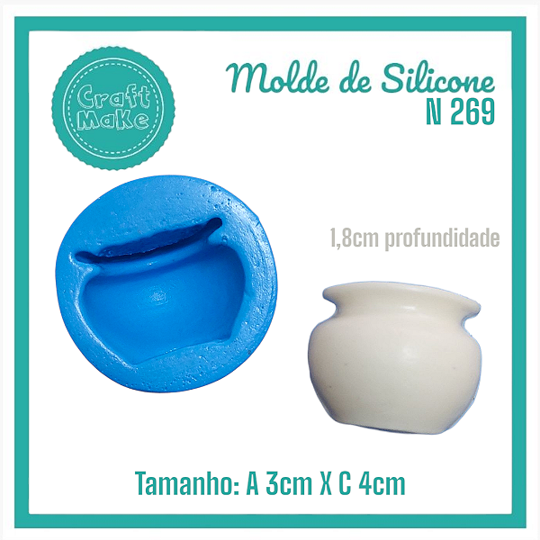 Molde de Silicone 269 - Vaso Redondo