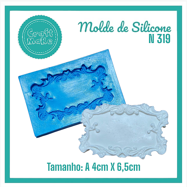 Molde de Silicone - 319 Moldura Arabesco Retangular
