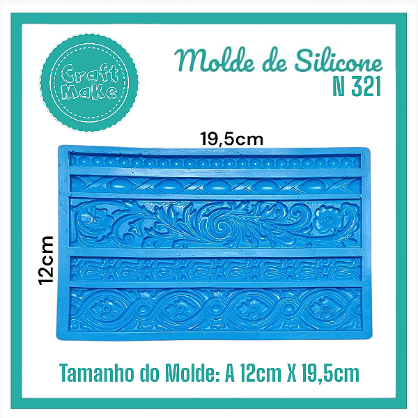 Molde de Silicone - 321 Placa Arabescos