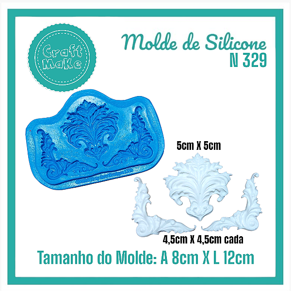 Molde de Silicone - 329 Conj 3 Arabescos