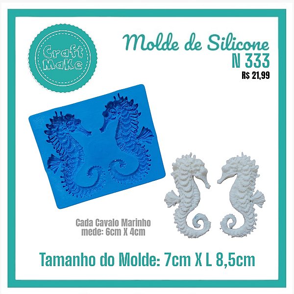 Molde de Silicone - N 333 Cavalo Marinho - Náutico
