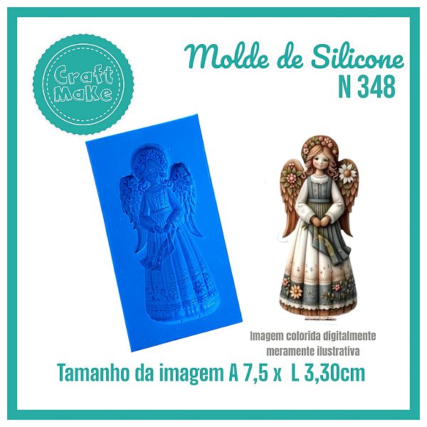 Molde de Silicone - N 348 Anja (Dia das Mães)