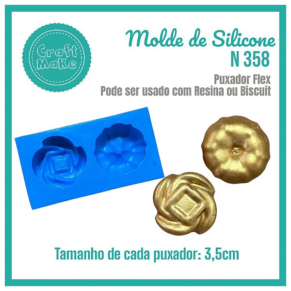 Molde de Silicone - Molde 358 - Puxador Duo - Catavento