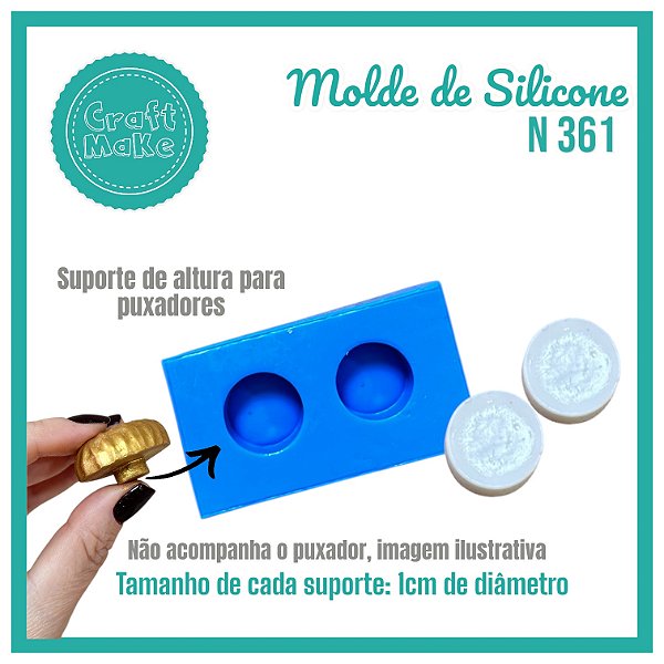 Molde de Silicone - Molde 361 - Suporte p/ Puxador