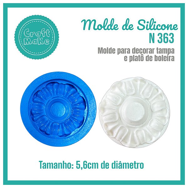 Molde de Silicone - Molde 363 - Tampa / Boleira Babado