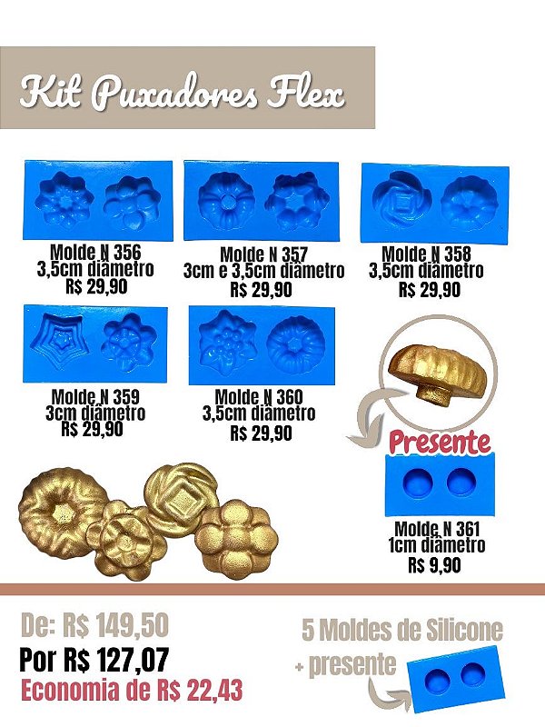 Kit Puxadores Flex