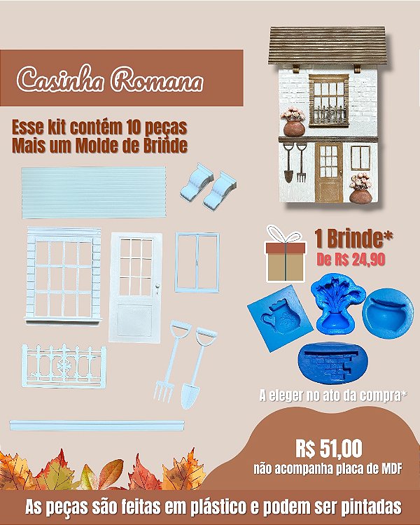 Apliques Decor - Kit Casinha Mod 02 - Romana Q