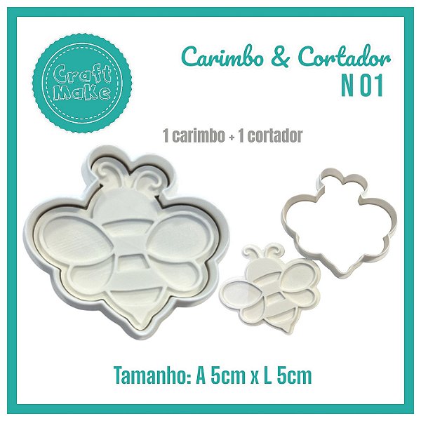 Carimbo & Cortador - N 01 Abelha de Costas