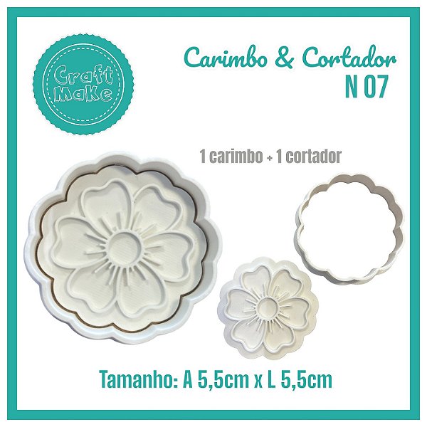 Carimbo & Cortador - N 07 Flor Mimosa Ondulada