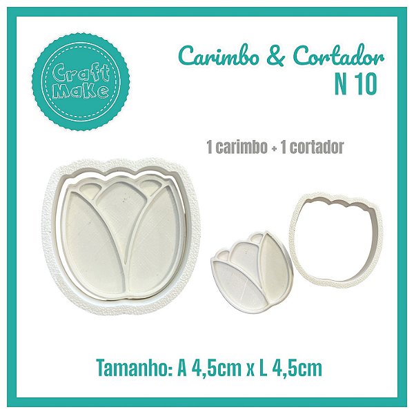 Carimbo & Cortador - N 10 - Flor Tulipa