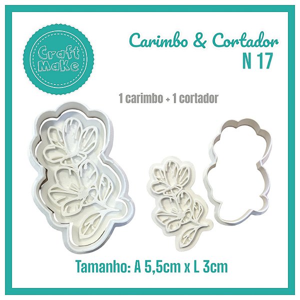 Carimbo & Cortador - N 17 Flor Estilizada Dupla
