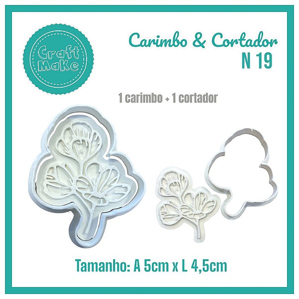Carimbo & Cortador - N 19 Flor Estilizada Trio