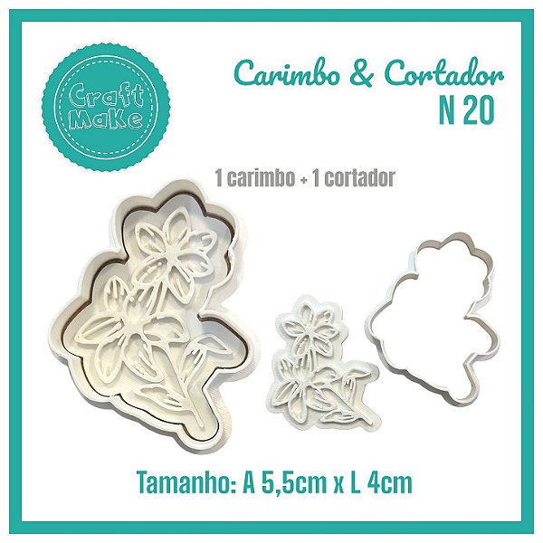 Carimbo & Cortador - N 20 Flor Estilizada Cana