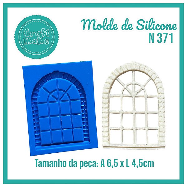 Molde de Silicone - Molde 371 - Janela Romanesque