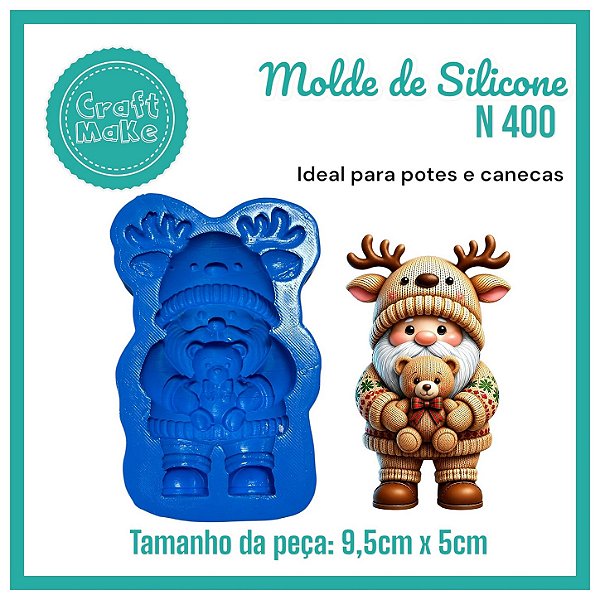 Molde 400 - Papai Noel Nórdico Ursinho (Natal 2026)