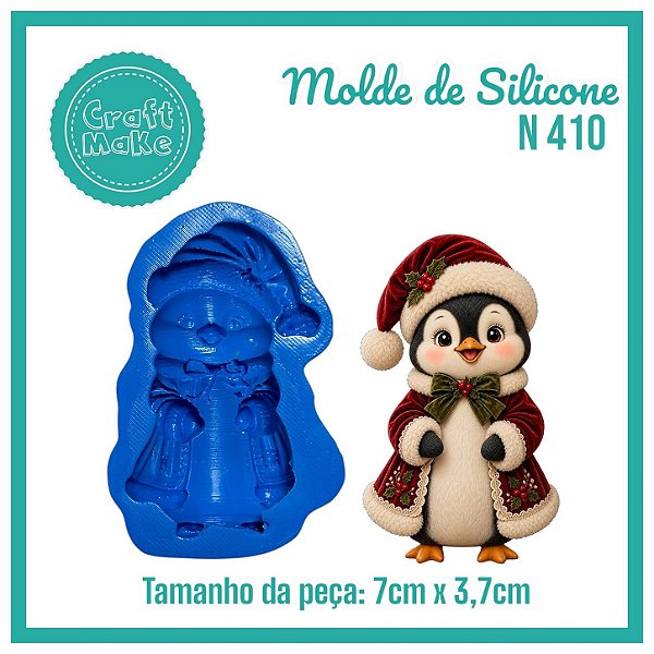 Molde 410 - Pinguim Vintage (Natal 2026)