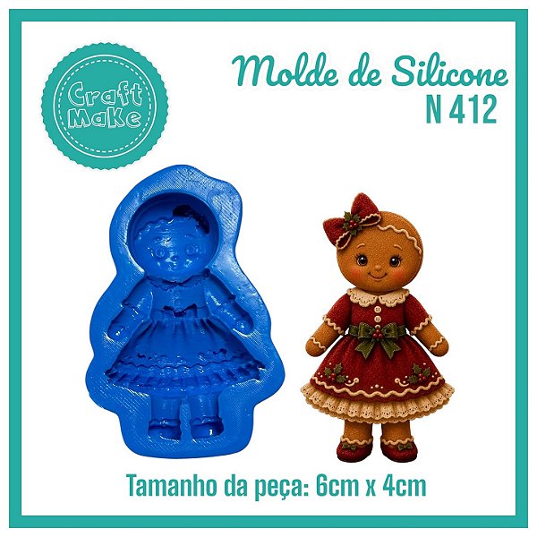Molde 412 - Ginger Menina Vintage (Natal 2026)