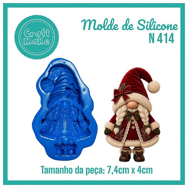 Molde 414 - Mamae Noela Nórdica Vintage (Natal 2026)