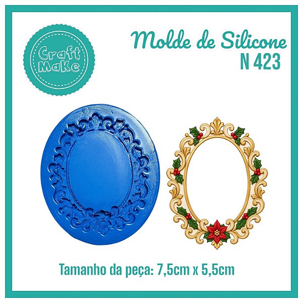 Molde 423 - Moldura Oval de Natal (Natal 2026)