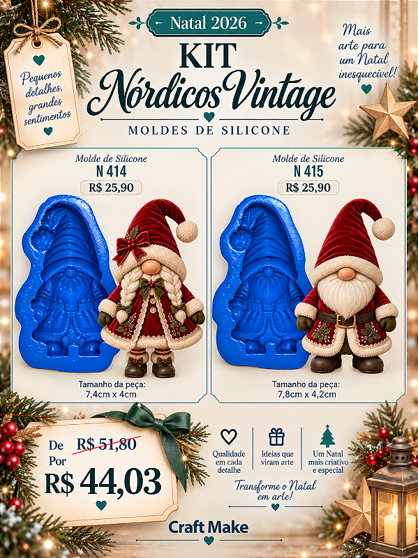 Kit Nórdicos Vintage Casal (Natal 2026)