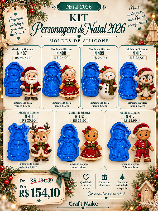 Kit Personagens de Natal Vintage (Natal 2026)
