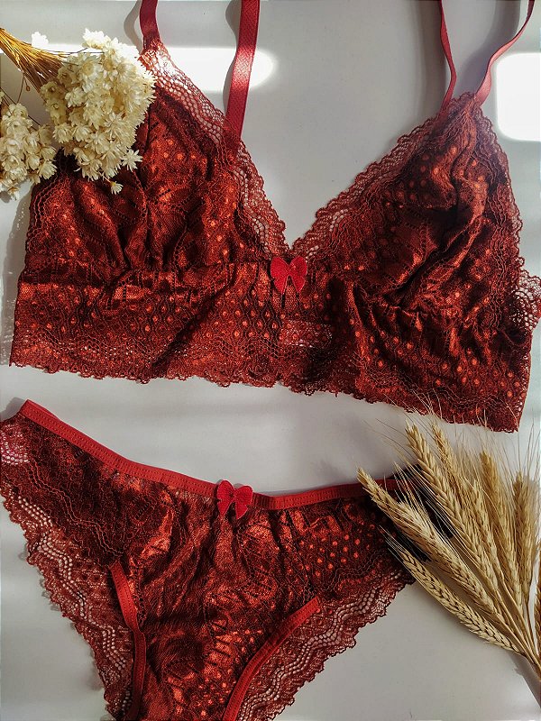 Conjunto Lingerie Orquídea Sem Bojo