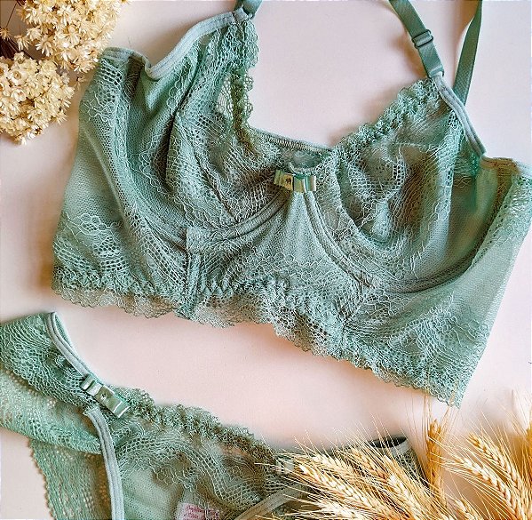 Conjunto Lingerie Moréia Sem Bojo e Com Aro