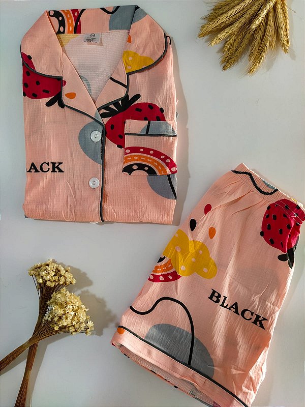 Pijama Americano Infantil Alegria – Short Doll
