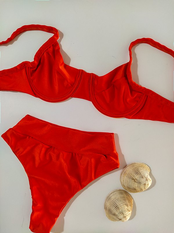Biquíni Conjunto Hot Pants Meia Taça