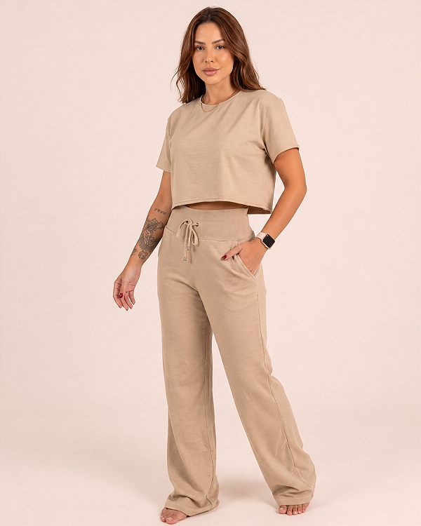 Conjunto Básico Algodão Feminino Di Loretti