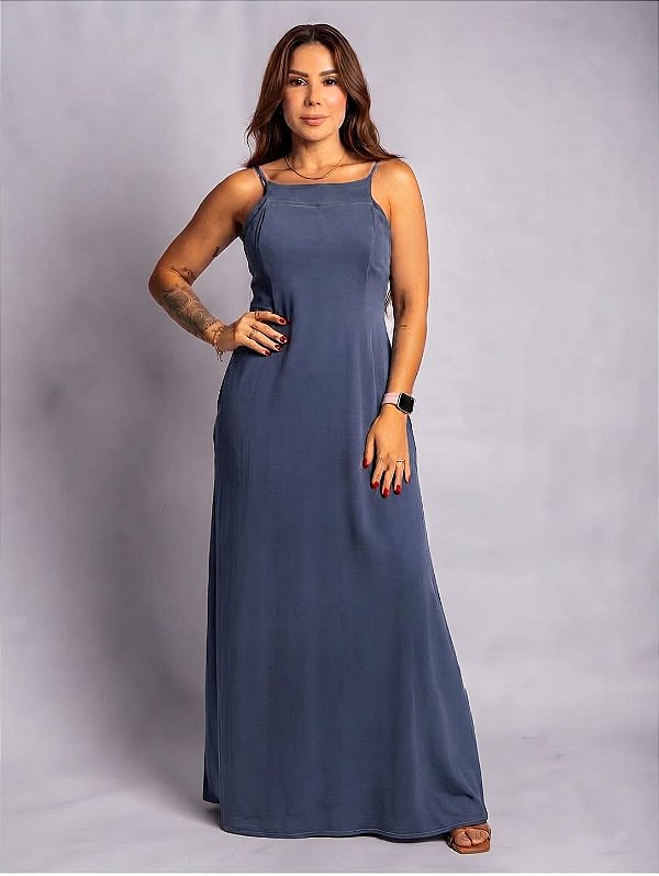 Vestido Longo Algodão Gazânia