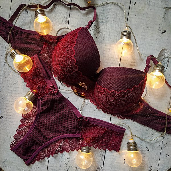Conjunto Lingerie Dama da Noite com Bojo