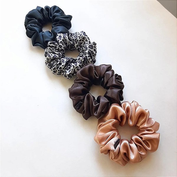 Scrunchie médio acetinado