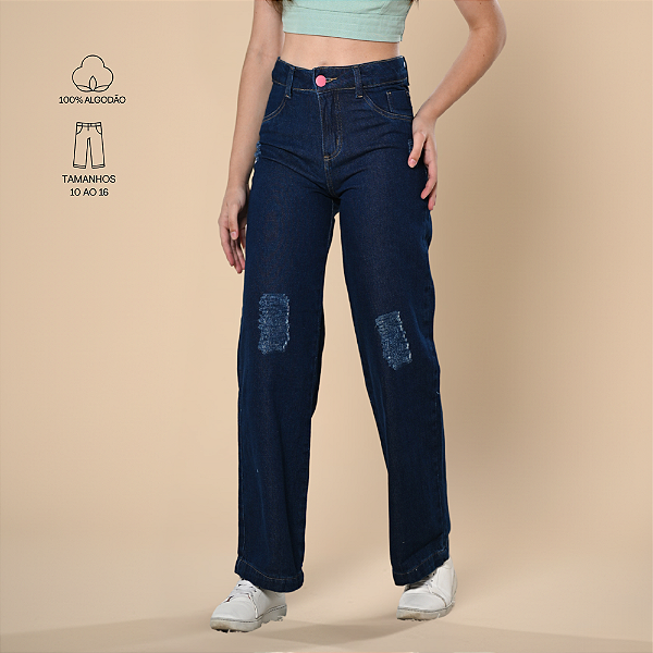 Calça Estampada Borboleta Clara Jeans