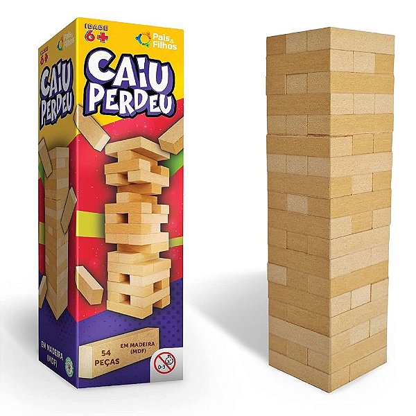 Jogo De Mesa De Montar Caiu Perdeu 54 Peças Pais E Filhos