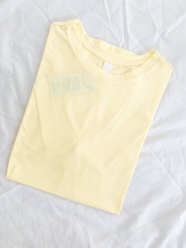 T-shirt Cropped - Amarelo Manteiga