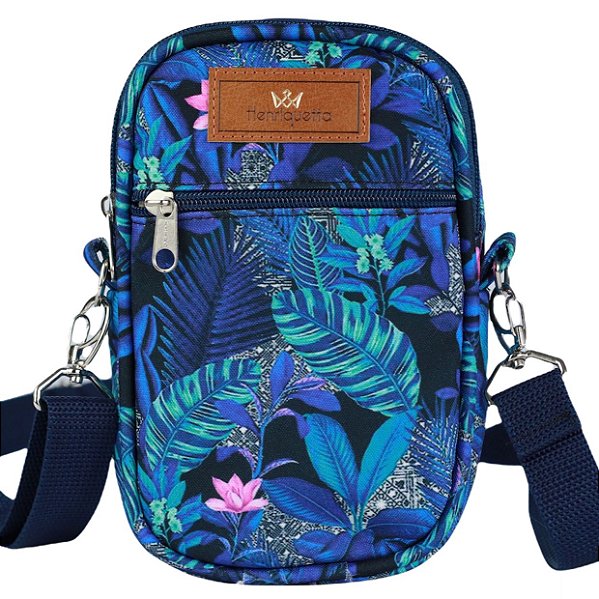 Shoulder Bag Bolsa Feminina Tiracolo Henriquetta- Florida Azul -  Henriquetta Loja - As mochilas mais lindas você encontra aqui!