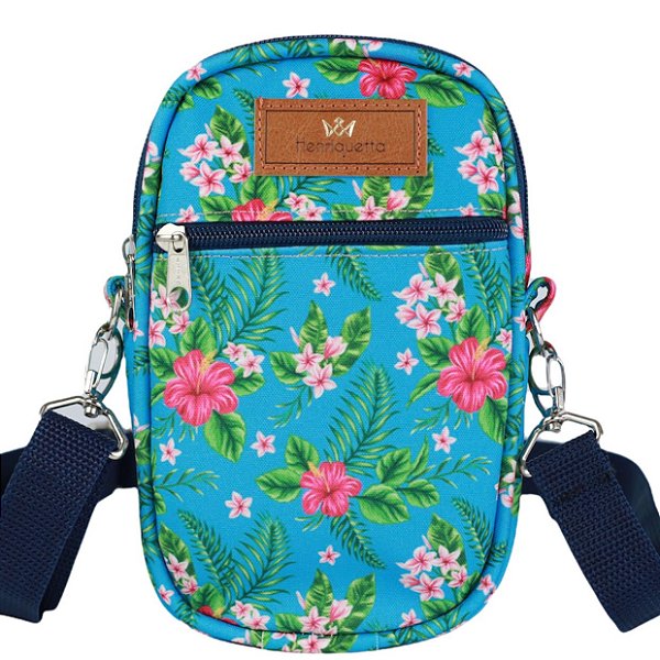 Shoulder Bag Bolsa Feminina Tiracolo Henriquetta- Floral Azul
