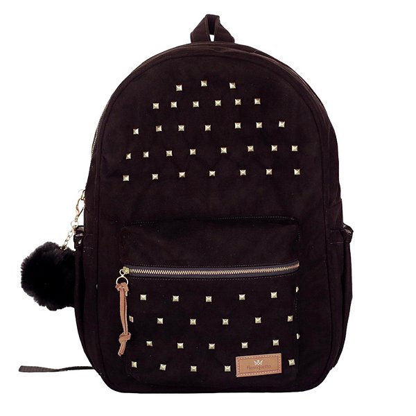 Kit Mochila Feminina Lady Henriquetta - Camurça Preta
