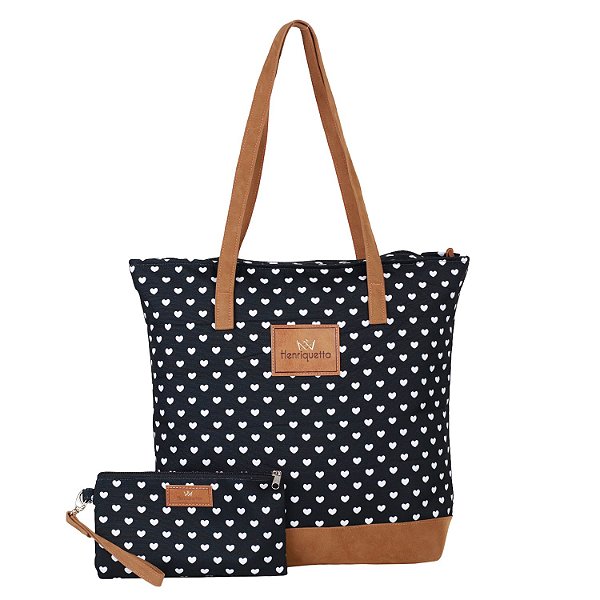 Bolsa Feminina Dame Henriquetta - Coração Preta