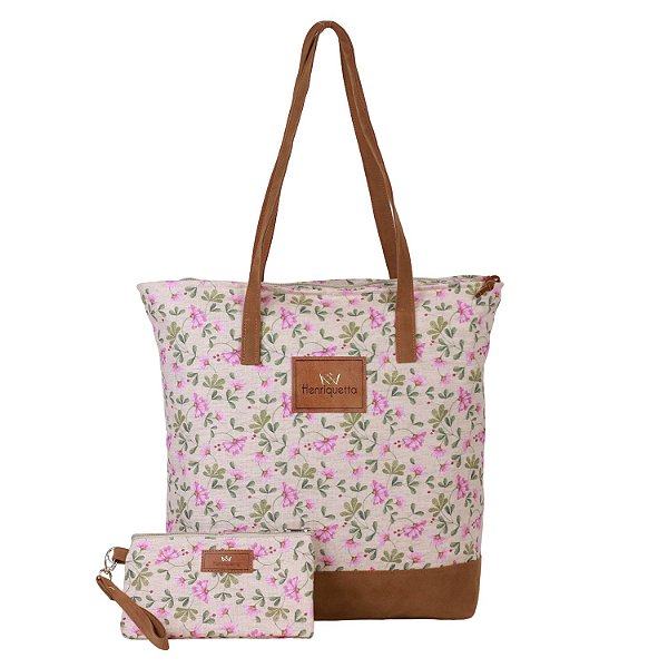 Bolsa Feminina Dame Henriquetta - Floral Linho