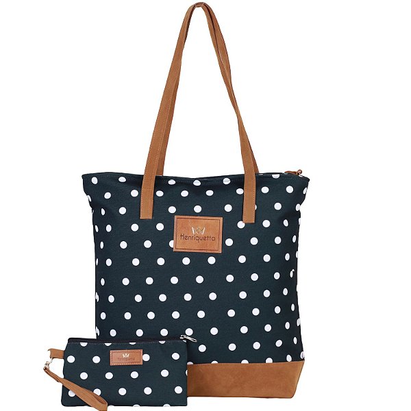 Bolsa Feminina Dame Henriquetta - Poá Preta