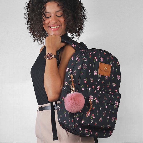 Kit Mochila Feminina Queen Henriquetta - Florida Roxa