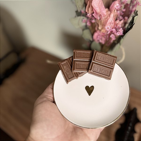 Pratinho Porta-Joia de Porcelana com Detalhes em Ouro – Multiuso