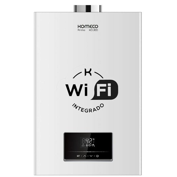 Aquecedor De Água A Gás Komeco Ko 26d Prime Branco com wifi incluso