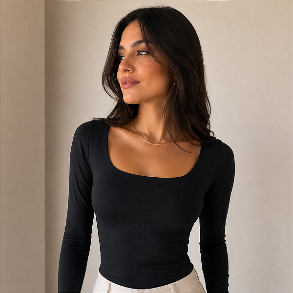 Blusa Base Manga Longa