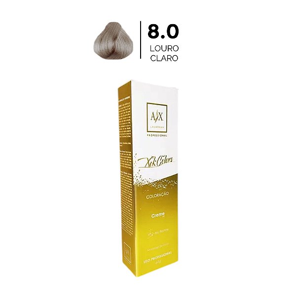 COLORAÇÃO CREME 8.0 LOURO CLARO LAUARRAH