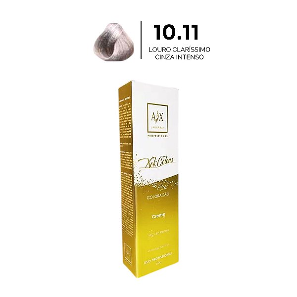 COLORAÇÃO CREME 10.11 LOURO CLARÍSSIMO CINZA INTENSO LAUARRAH