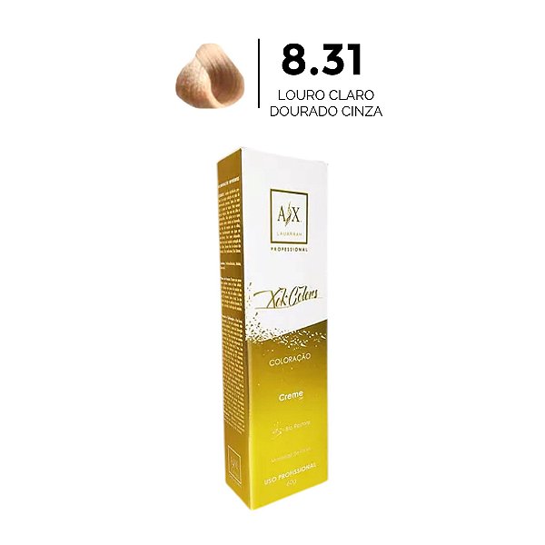 COLORAÇÃO 8.31 LOURO CLARO DOURADO CINZA LAUARRAH